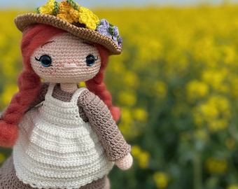 Amigurumi Crochet Doll Pattern: Anne of Green Gables (English PDF)