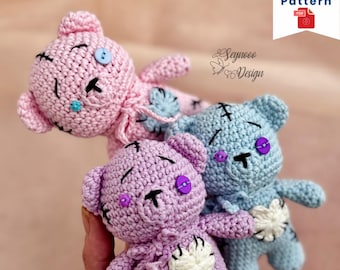 Crochet Voodoo Bear Amigurumi Pattern, Spooky Halloween (PDF Pattern)