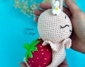 Crochet Strawberry Snail Amigurumi Pattern (PDF)