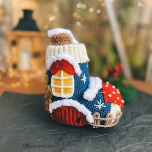 Crochet Stocking House Pdf Pattern