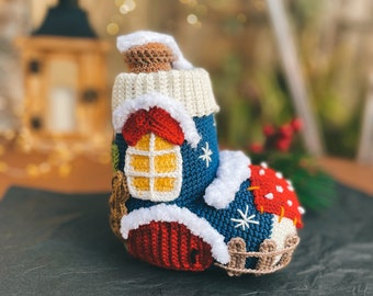 Crochet Stocking House Pdf Pattern