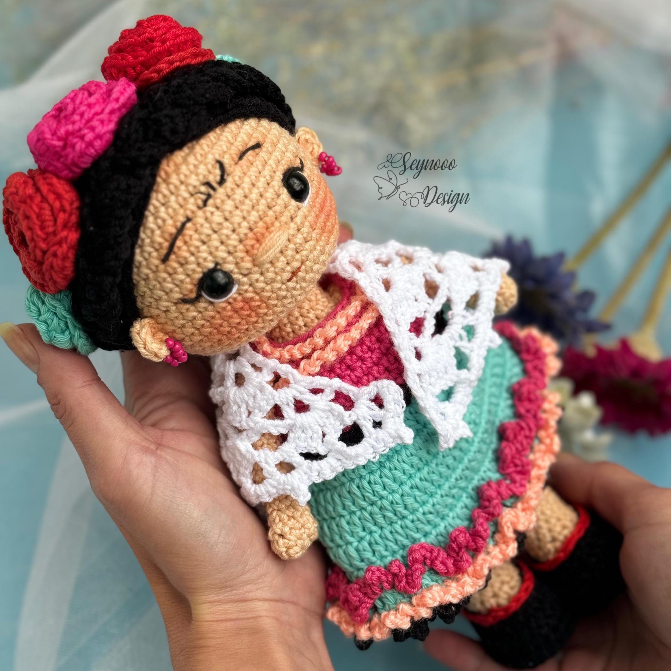 Crochet Stitches Monedero Frida Kahlo Crochet Frasco Frida A