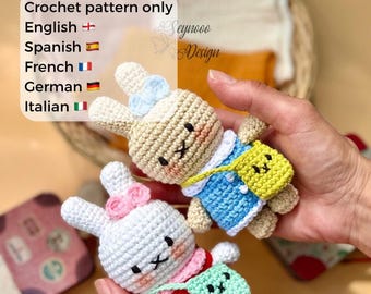 Crochet Bunny PDF Pattern: Amigurumi Rabbit Toy