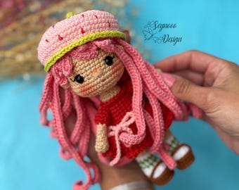 Crochet Strawberry Doll PDF Pattern: Kawaii Amigurumi