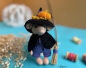 Crochet Mouse Witch Costume: Halloween Toy Pattern (PDF)