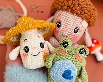 Crochet Mushroom Frog Acorn Amigurumi Pattern (PDF)
