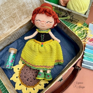 Crochet Cute Doll PDF Pattern, Amigurumi Doll Pattern, Crochet Doll Pattern