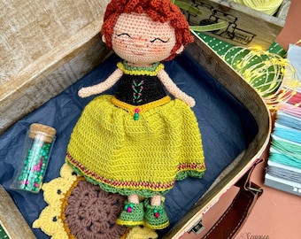 Crochet Cute Doll PDF Pattern, Amigurumi Doll Pattern, Crochet Doll Pattern