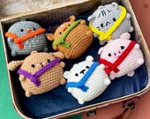 Crochet Mini Animals PDF Pattern: Amigurumi Chubby Plushies 6 in 1
