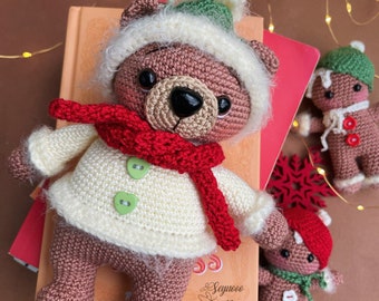 Crochet Christmas Bear Toy Pattern: Amigurumi Tuffy (PDF Pattern)