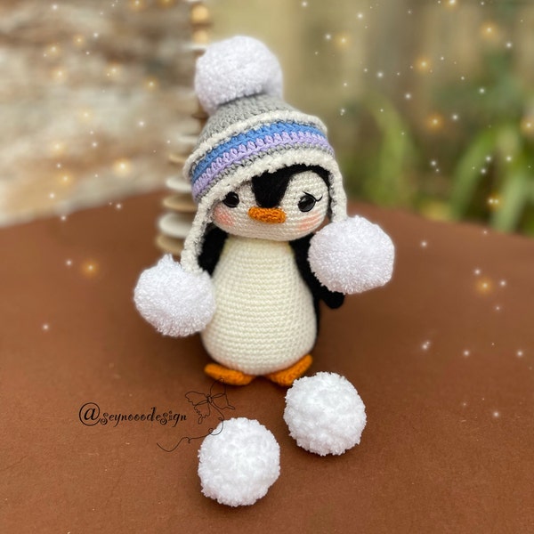 Crochet Penguin Toy Pattern, Amigurumi Penguin Pattern in English, Cute Penguin Pattern