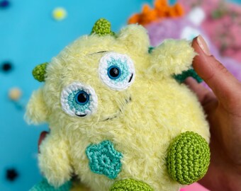 Crochet Monster Plushie Pattern, Amigurumi Toy (PDF Pattern)