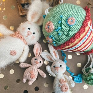 Virkat mönster för luftballong och kanin: Amigurumi-barnrumsdekor (PDF-mönster) bild 2