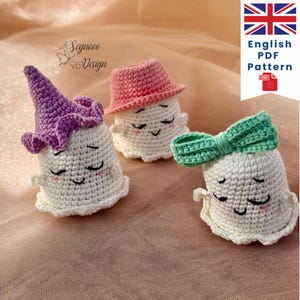 Crochet Ghost Amigurumi PDF Pattern: Halloween Decor