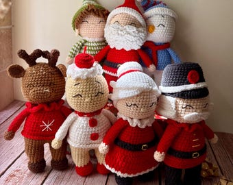 7-in-1 Christmas Amigurumi Crochet Pattern Bundle (PDF Download)