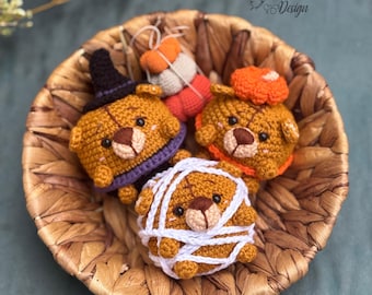 Crochet Halloween Bears: Amigurumi 3-in-1 PDF Pattern