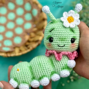 Crochet Cute Caterpillar PDF Pattern, Amigurumi Little Caterpillar Pattern, Cute Caterpillar Toy Pattern