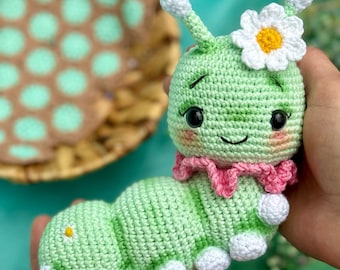 Patrón de Oruga Amigurumi de Crochet (Patrón PDF)