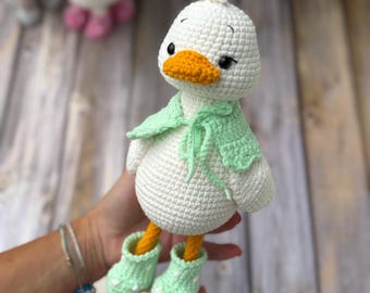 Crochet Duck in Wellies Pattern, Amigurumi Toy Tutorial (PDF)