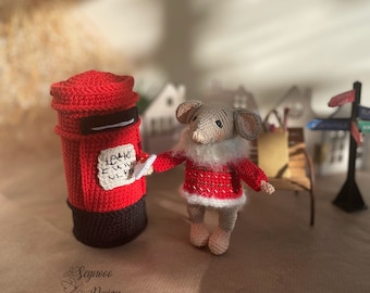 Christmas with Cute Little Mouse Pattern, Crochet Little Mouse Pattern, Amigurumi Christmas Mouse Pdf Pattern