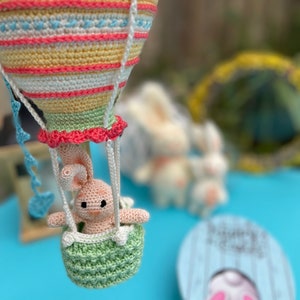 Virkat mönster för luftballong och kanin: Amigurumi-barnrumsdekor (PDF-mönster) bild 4