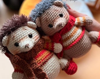 Mini Hedgehog Crochet PDF Pattern, Amigurumi Hedgehog Plushie Toy