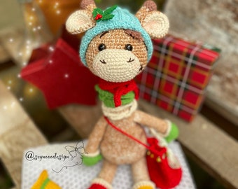 Crochet Christmas Giraffe Amigurumi Pattern (PDF)