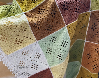 Granny Square Crochet Blanket Pattern (PDF)