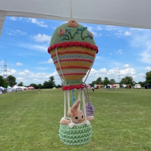 Virkat mönster för luftballong och kanin: Amigurumi-barnrumsdekor (PDF-mönster) bild 3