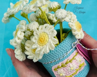 Crochet Daisy Flower Pot Pattern: Amigurumi Daisies (PDF Pattern)