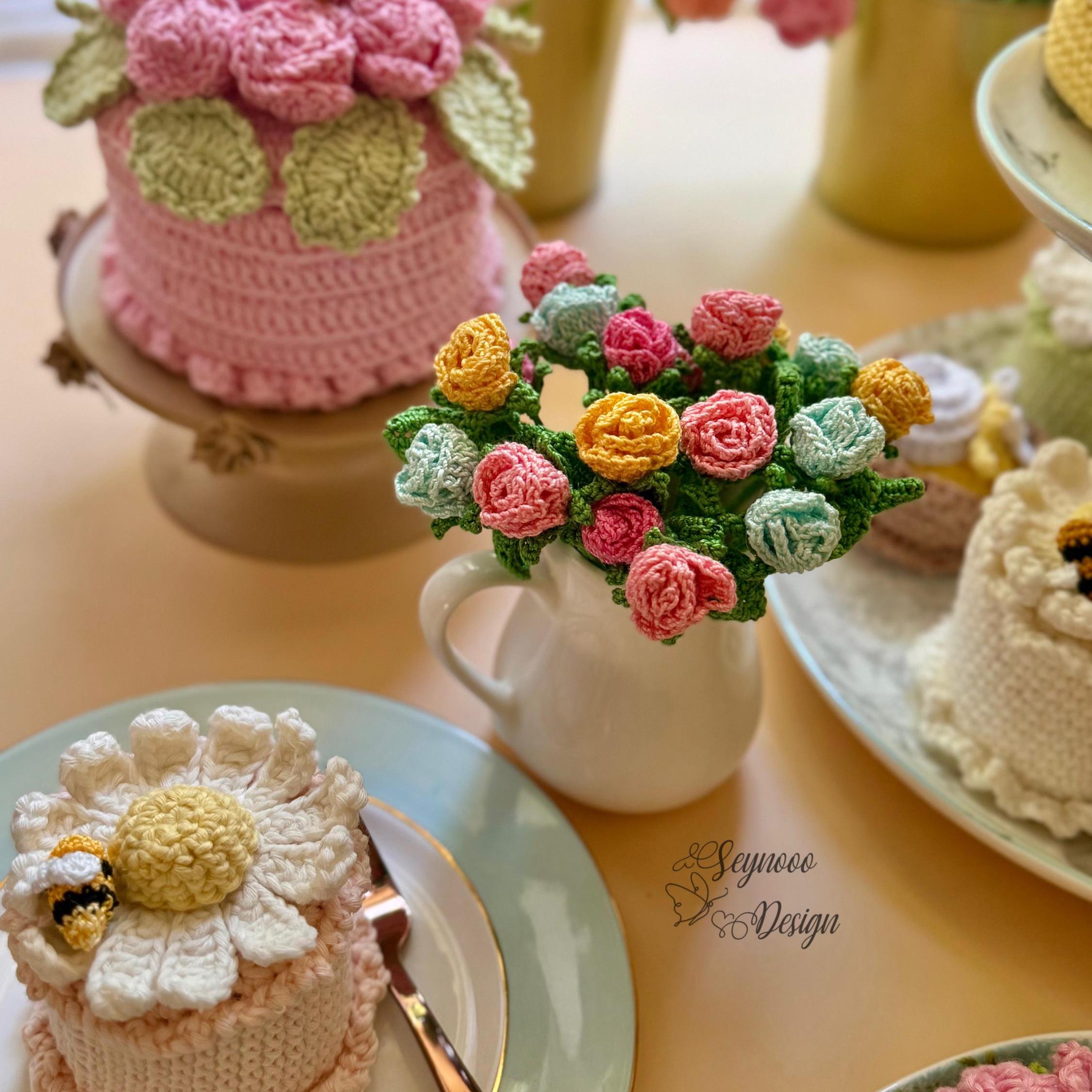 アフタヌーンティーセットのあみぐるみ スイーツ ケーキ ハンドメイド アフタヌーンティーセットのあみぐるみ スイーツ ケーキ ハンドメイド