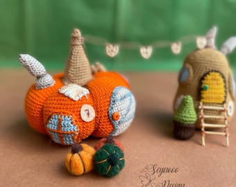 Crochet Pumpkin House Pattern: Amigurumi Halloween Fairy Tale (English Pattern)