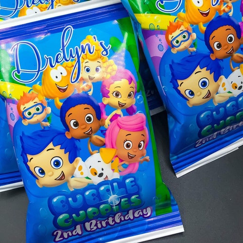 Bubble Guppies Juice Bag Labels Bubble Guppies Birthday Etsy