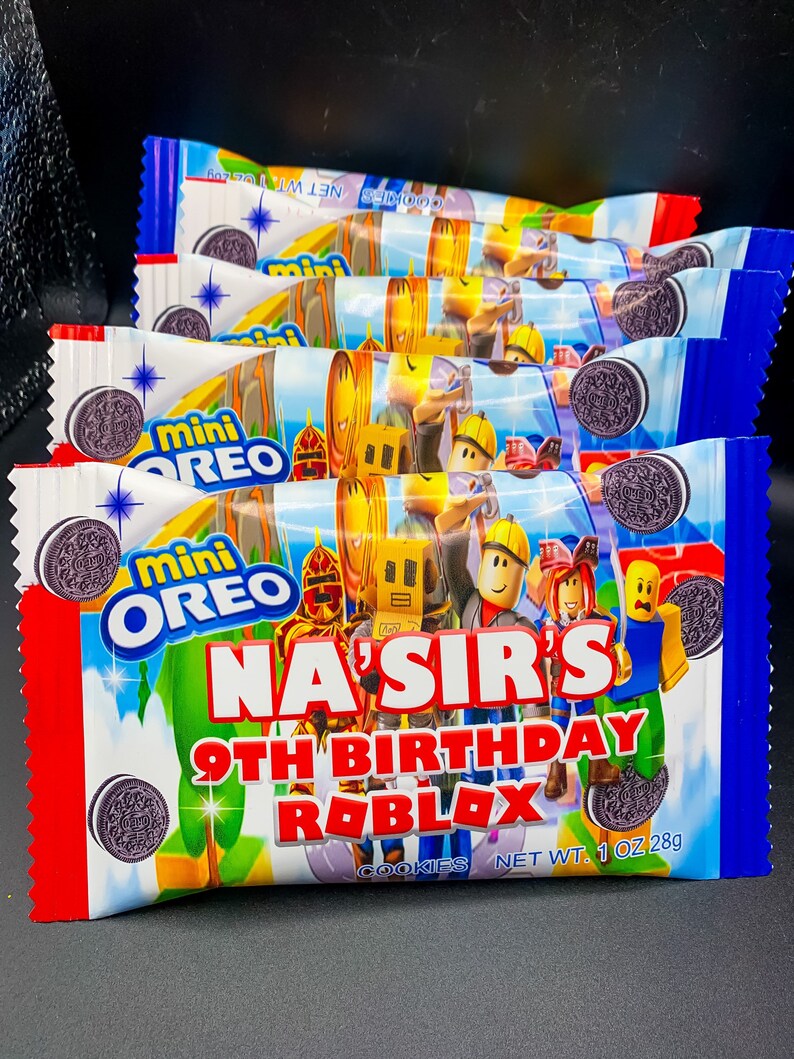 Roblox Chip Bags Roblox Birthday Party Favors Roblox Etsy