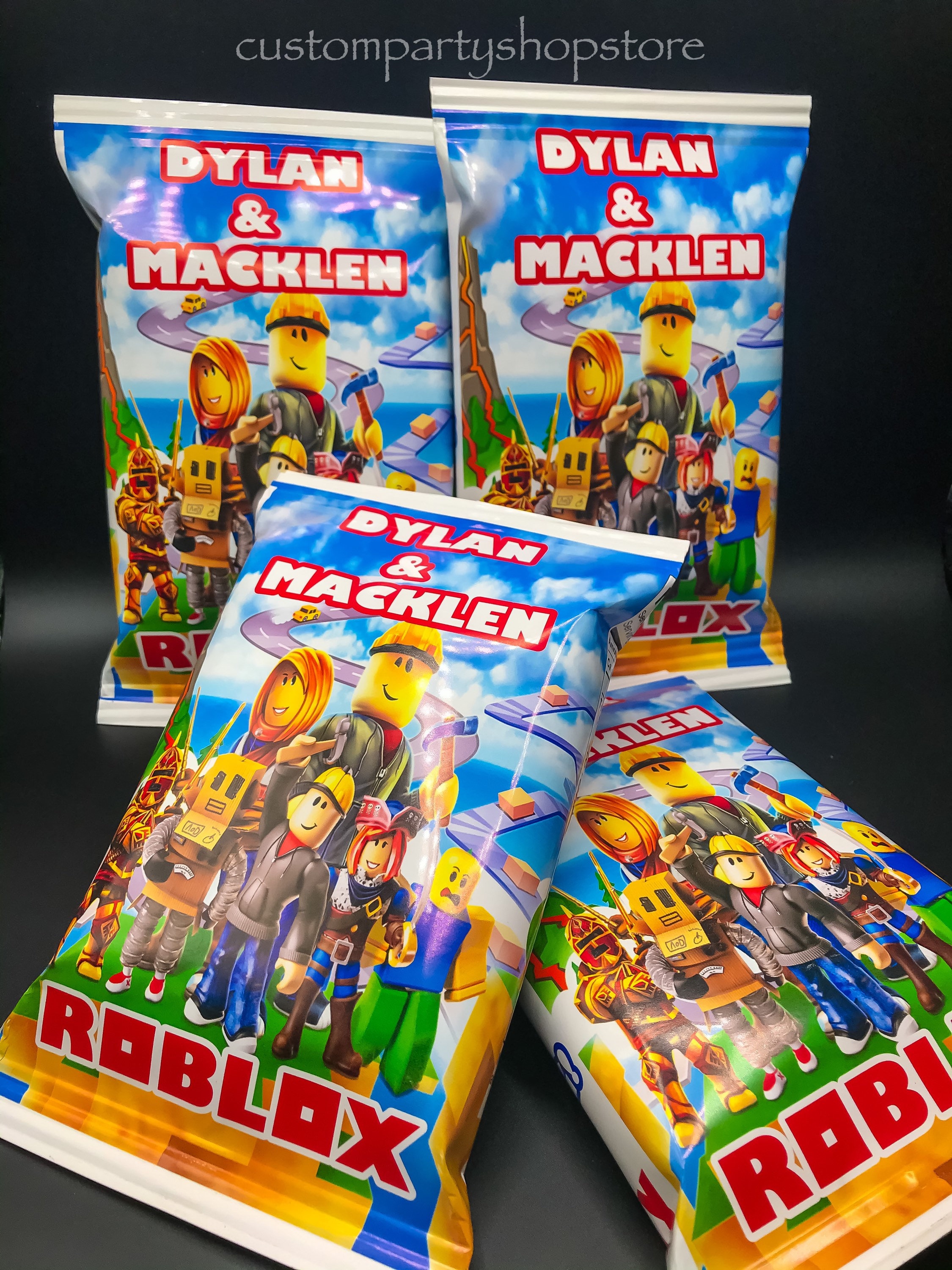 Roblox Chip Bags Roblox Birthday Party Favors Roblox Etsy UK
