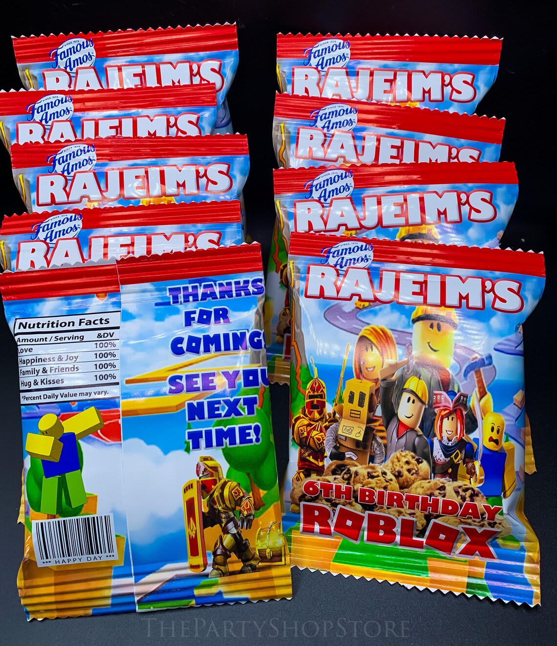 Roblox Chip Bags Roblox Birthday Party Favors Roblox Etsy