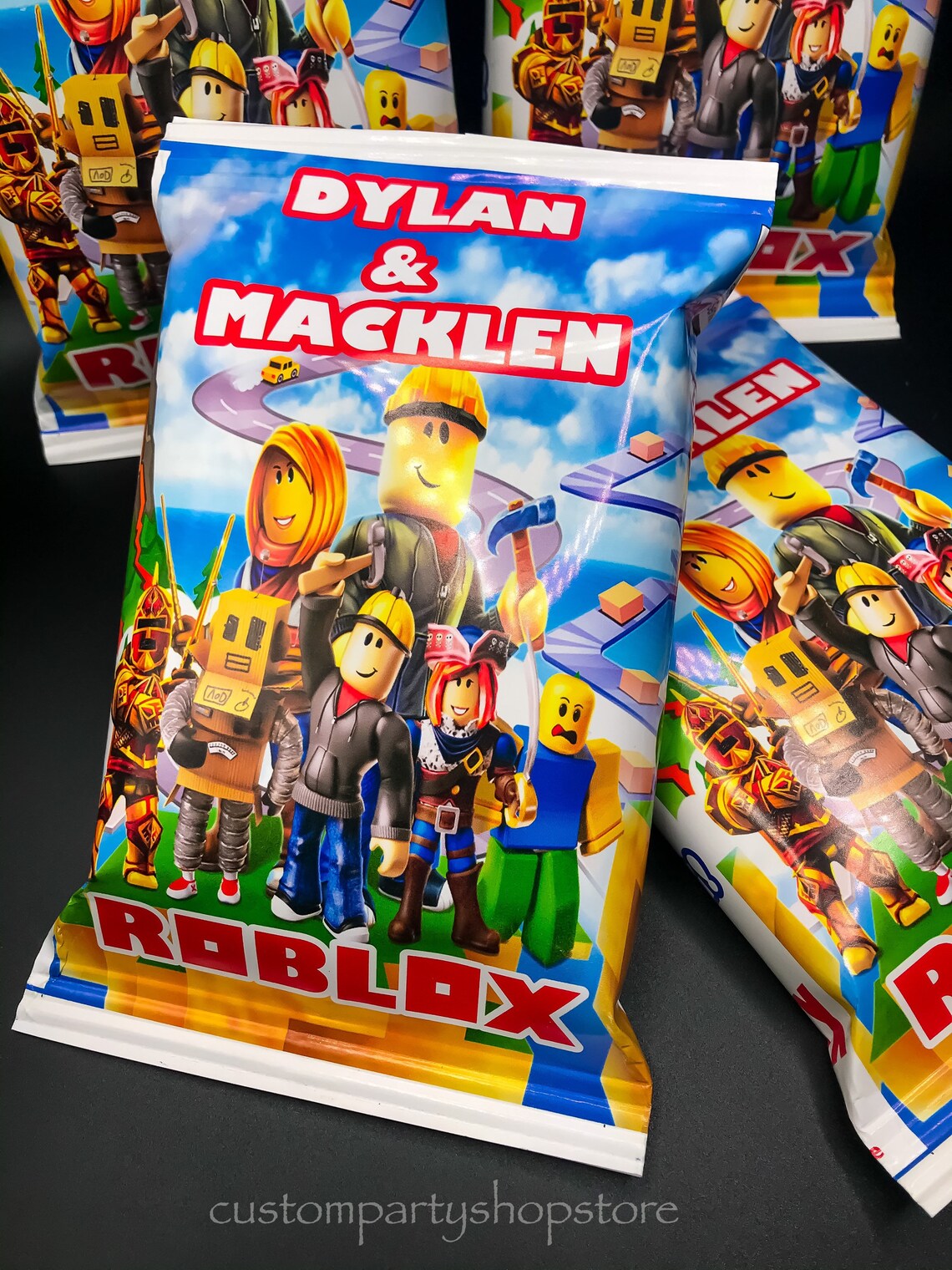 Roblox chip bags roblox birthday party favors roblox Etsy