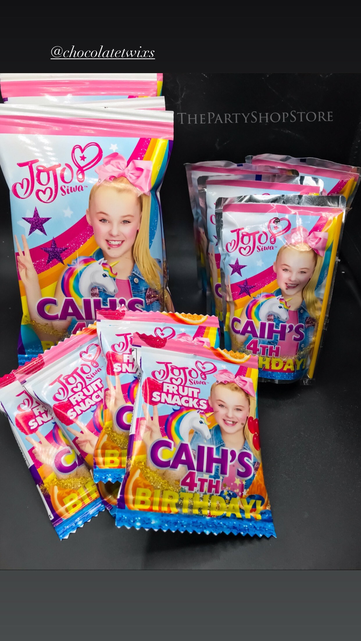 JoJo Siwa party favors / JoJo Siwa chip bags / JoJo Siwa Etsy