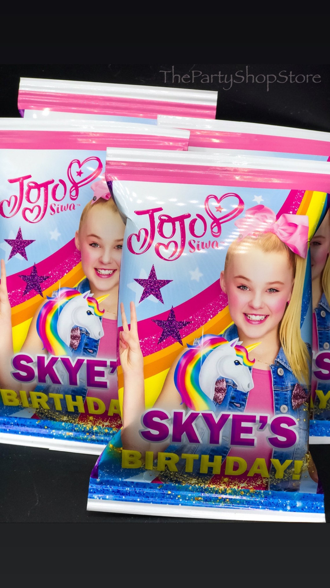 Jojo Siwa Party Favors Jojo Siwa Chip Bags Jojo Siwa Etsy