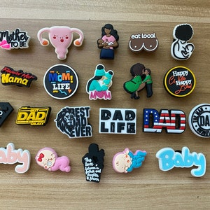Clearance 50% 0FF - Mom / Breastfeeding / Dad / Sis / Sweet sixteen PVC shoe charms for crocs, Party Favors, Gifts for Kids and Adults too!