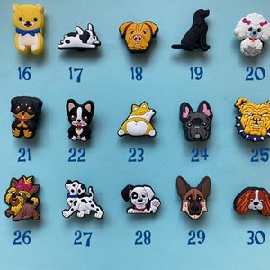 Dogs PVC Shoe Charms for Crocs, Party Favors, Gifts for Kids and Adults ...