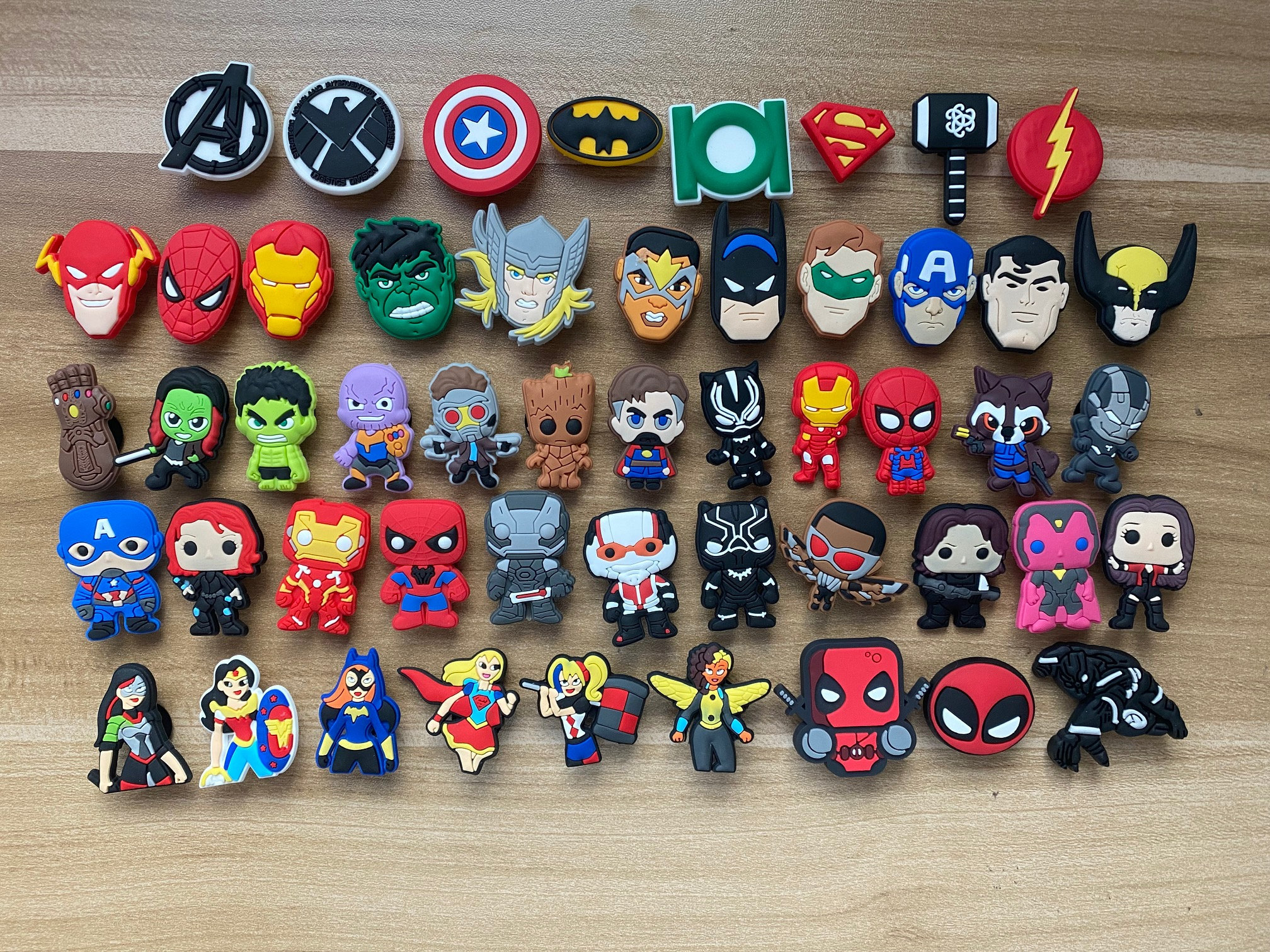 Superheroes PVC Shoe Charms for Crocs, Party Favors, Gifts for Kids and  Adults Too - Etsy