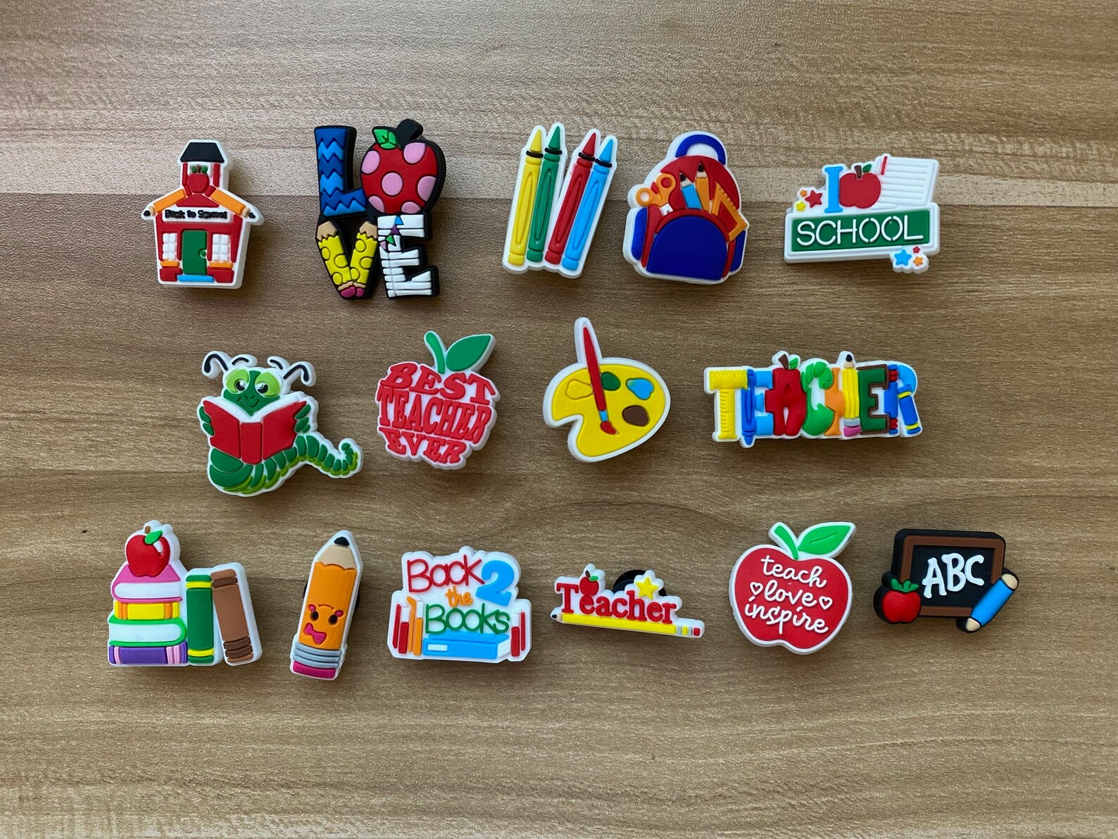 Back to School / Teacher PVC Shoe Charms for Crocs Party Etsy