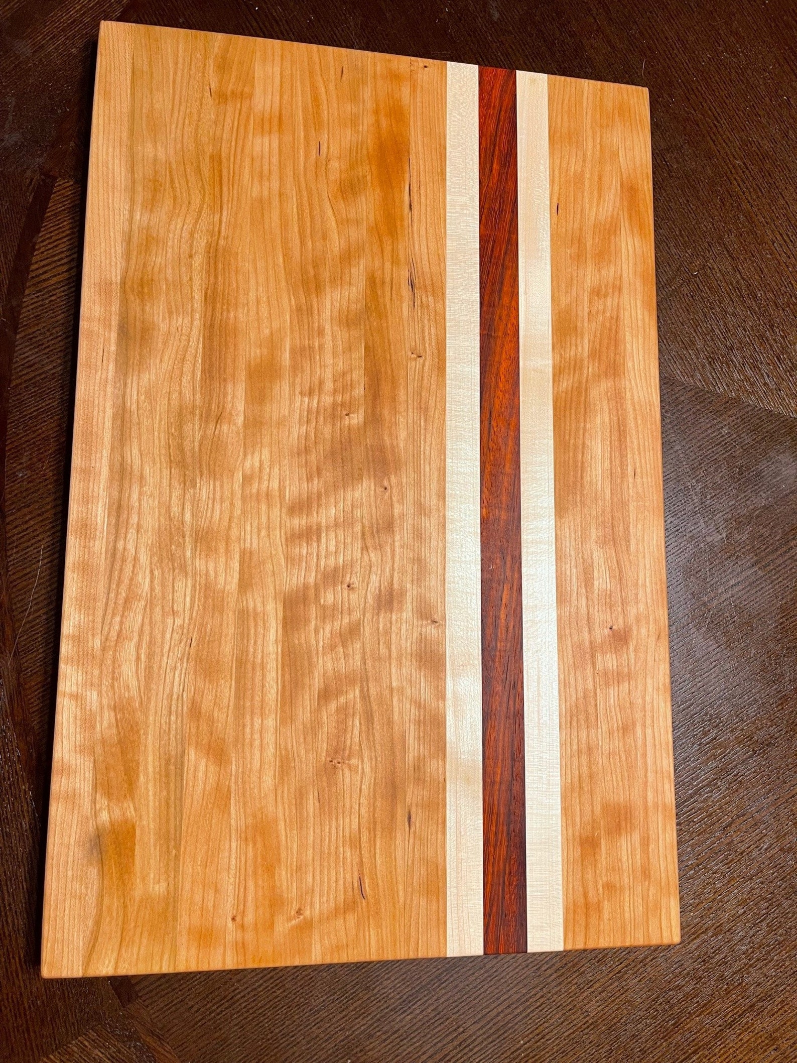 Edge Grain Cherry Hardwood Cutting Board High End Finish Perfect for Housewarming, Birthday
