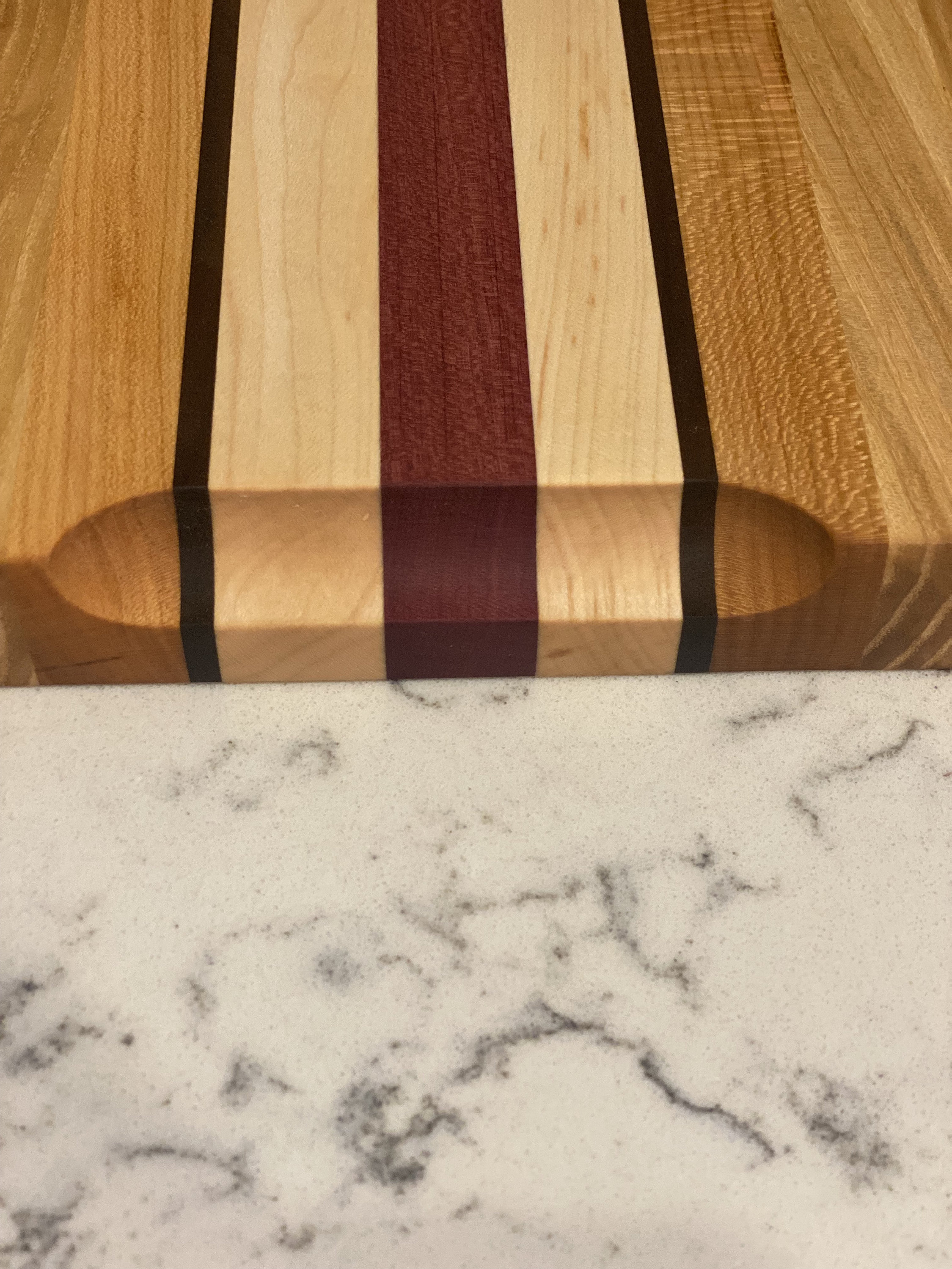 Handmade Cutting Board Made With Ash. Cherry, Maple, Walnut and Purple