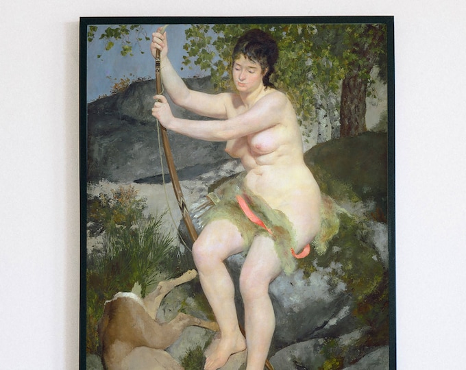 Vintage Portrait Woman Goddess Hunt Print PRINTABLE | 1621