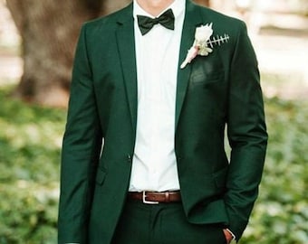 Men Suit Green Suit 2 Piece Stylish Suit Wedding Wear Suit For Men Gift For Him Formal Fashion Wear Slim Fit Suit