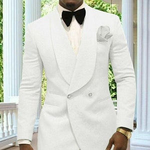 Men Suit White Tuxedo Suit 2 Piece Suit Stylish Suit Wedding - Etsy