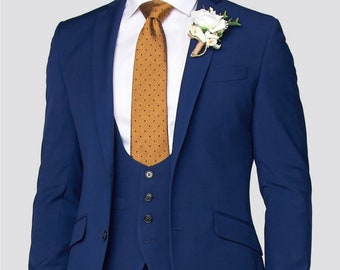 MEN BLUE SUIT - Men Wedding Suit - Three Piece Suit - Wedding Wear Gift - Men Party Suit - Suit For Men - Slim Fit Suit - Men Wedding Suit