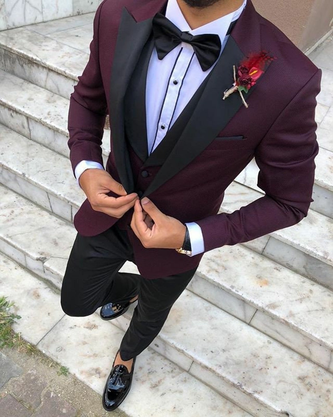 MEN BURGUNDY SUIT Men Wedding Suit Wedding Wear Suits Men Fashion Suit ...